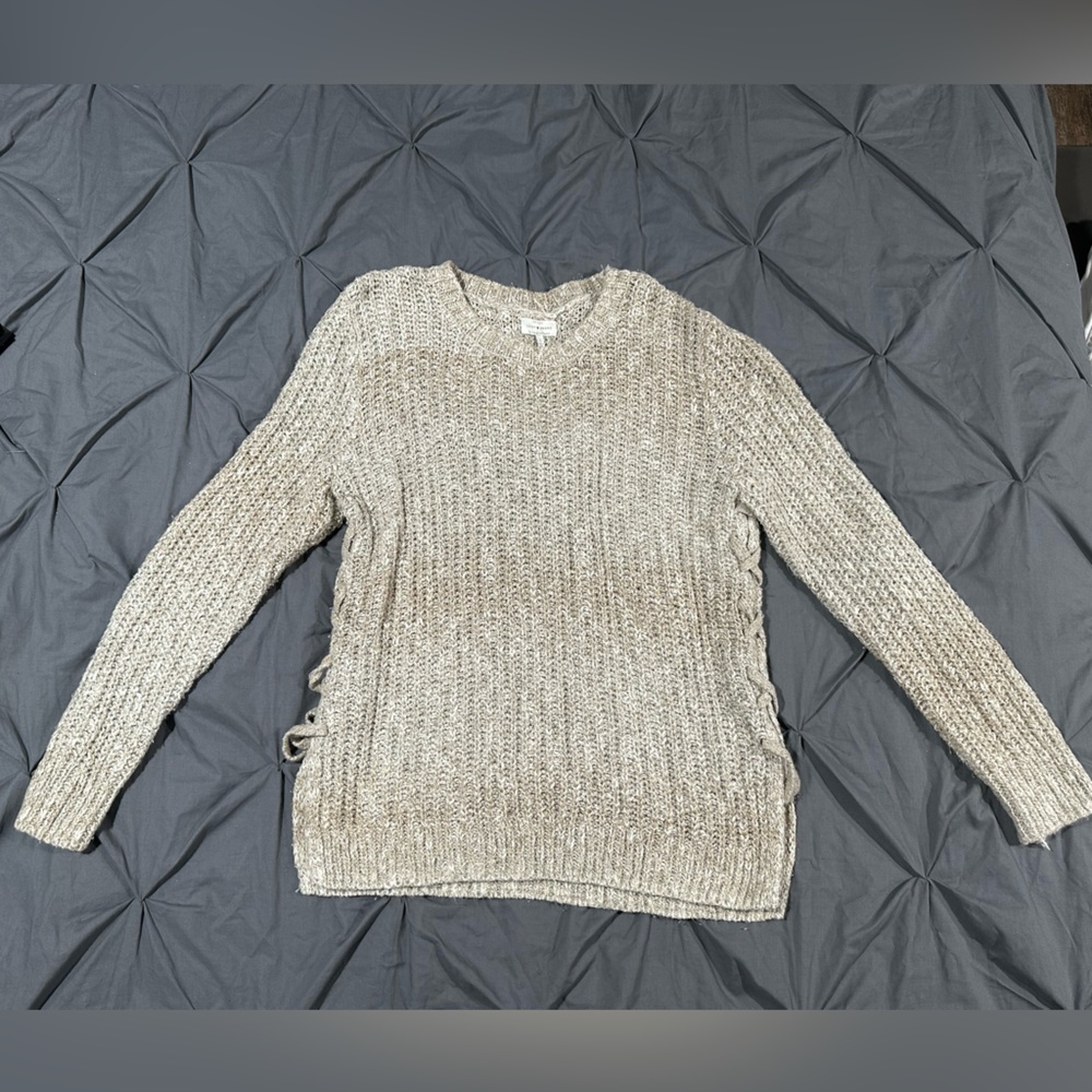 Lace up sweater